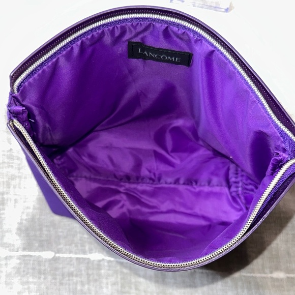 Lancôme Paris Eiffel Tower Purple Cosmetic Makeup Bag NWOT Stunning Quality - Picture 7 of 9